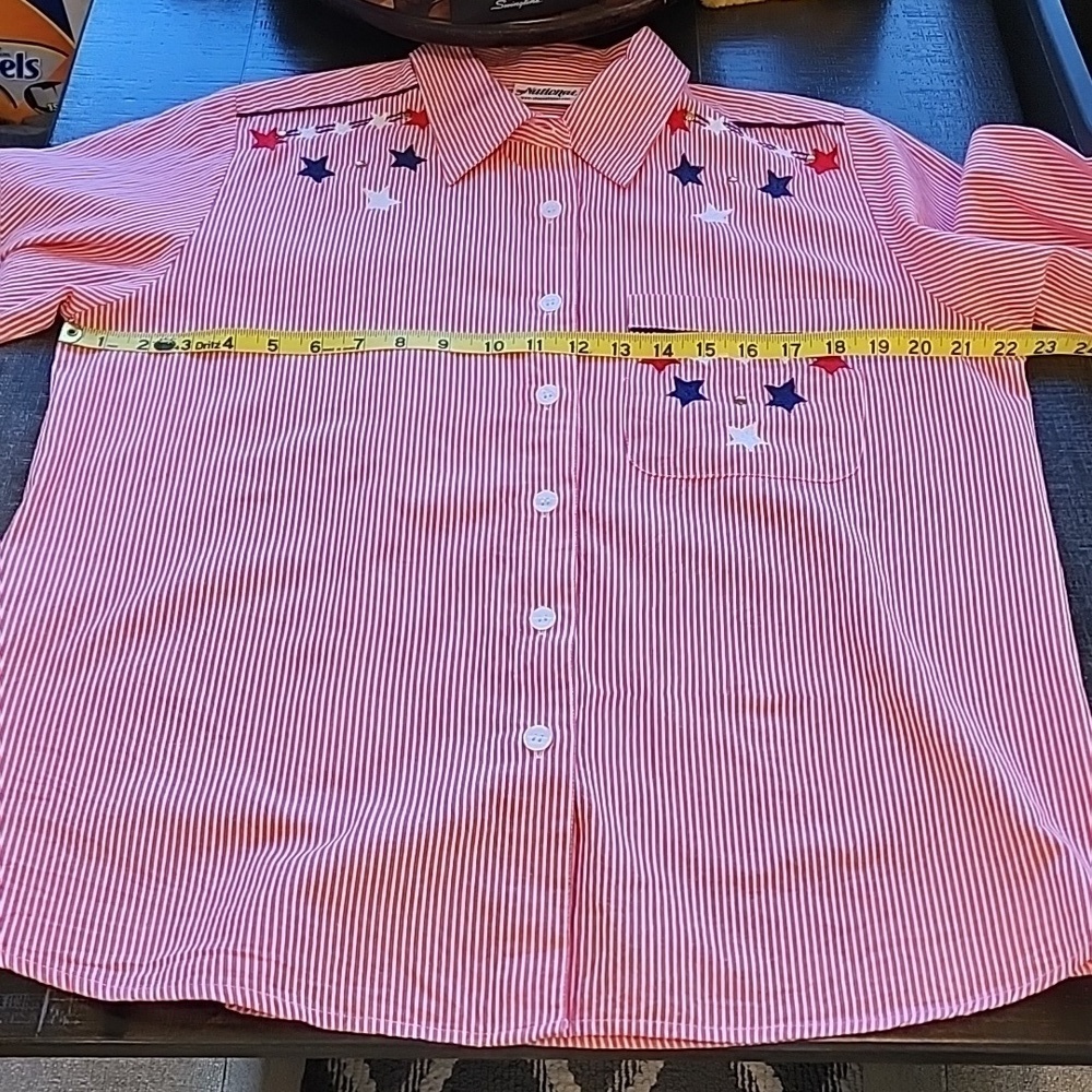 NATIONAL 2 PIECE BUTTON DOWN TOP - Picture 6 of 7
